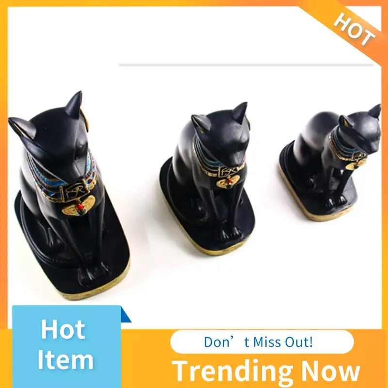 

ABNL Resin Egyptian Cat Bastet Figurine Anime Egyptian Goddess Statue Sculpture Home Bar Office Desktop Decoration