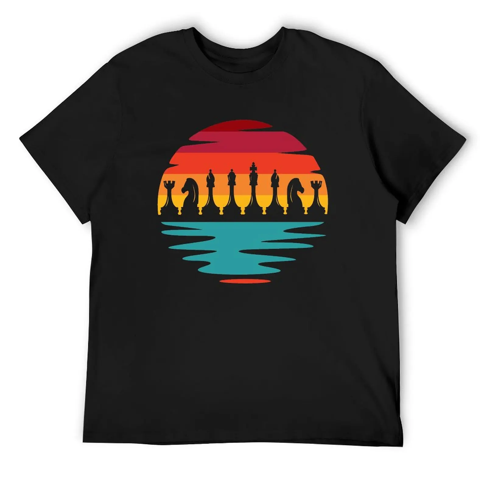 

Chess Sunset Beach Vintage Chess Board Game Lovers Gift T-Shirt man clothes cheap stuff aesthetic clothes mens clothes