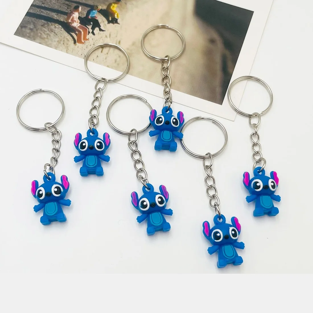 10pcs Stitch Keychain| Cartoon Lilo & Stitch Cute Doll Keyring| Fashion Bag KeyChain| Car Keychain