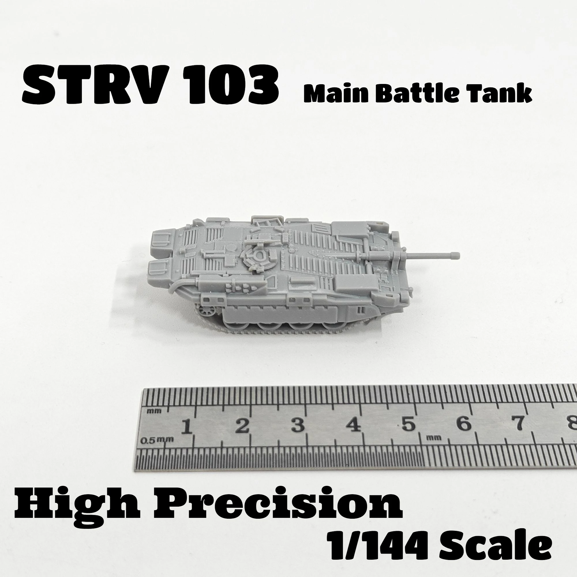 

1/144 Scale Strv 103 Main Battle Tank Model High Precision SLA Resin 3D Printed Military Armored Vehicle Miniature Hobby Kit