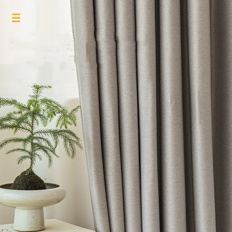 85-95% Blackout Curtains 310cm Height Faux Linen Thermal Insulated Drapes for Bedroom/Living Room Custom Made