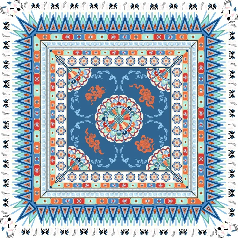 

Шелковые платки с художественным оформлением в стиле Дуньхуан, 110 штук, в литературном и ретро-стиле.