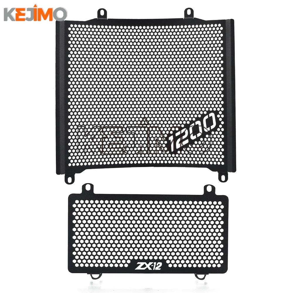 FOR KAWASAKI ZZR1100 / Ninja ZX-11 1989-2001 ZZR1200 ZX-12 2002-2006 Motorcycle Radiator Grille Cover Guard Oil Cooler Protector
