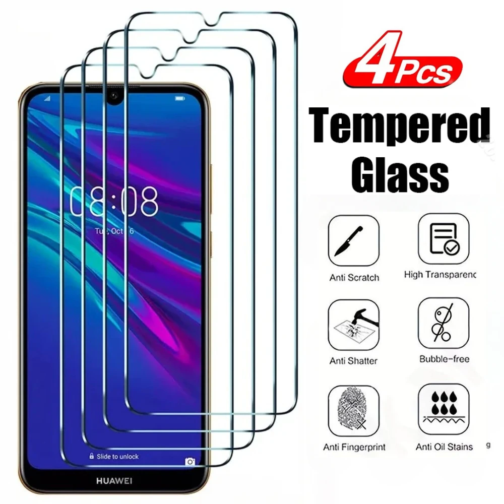 4Pcs Tempered Glass for Huawei P30 Lite P20 Pro P40 Lite E P50 Screen Protector for Huawei P Smart 2019 P Smart Z S 2021 Glass