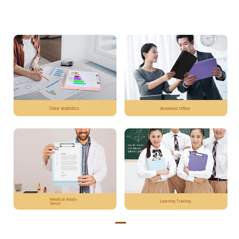 

A4 File Clipboard Box With Pen Holder Waterproof Portable Material Folder Multifunctional High Capacity a4 Binder Writing Board