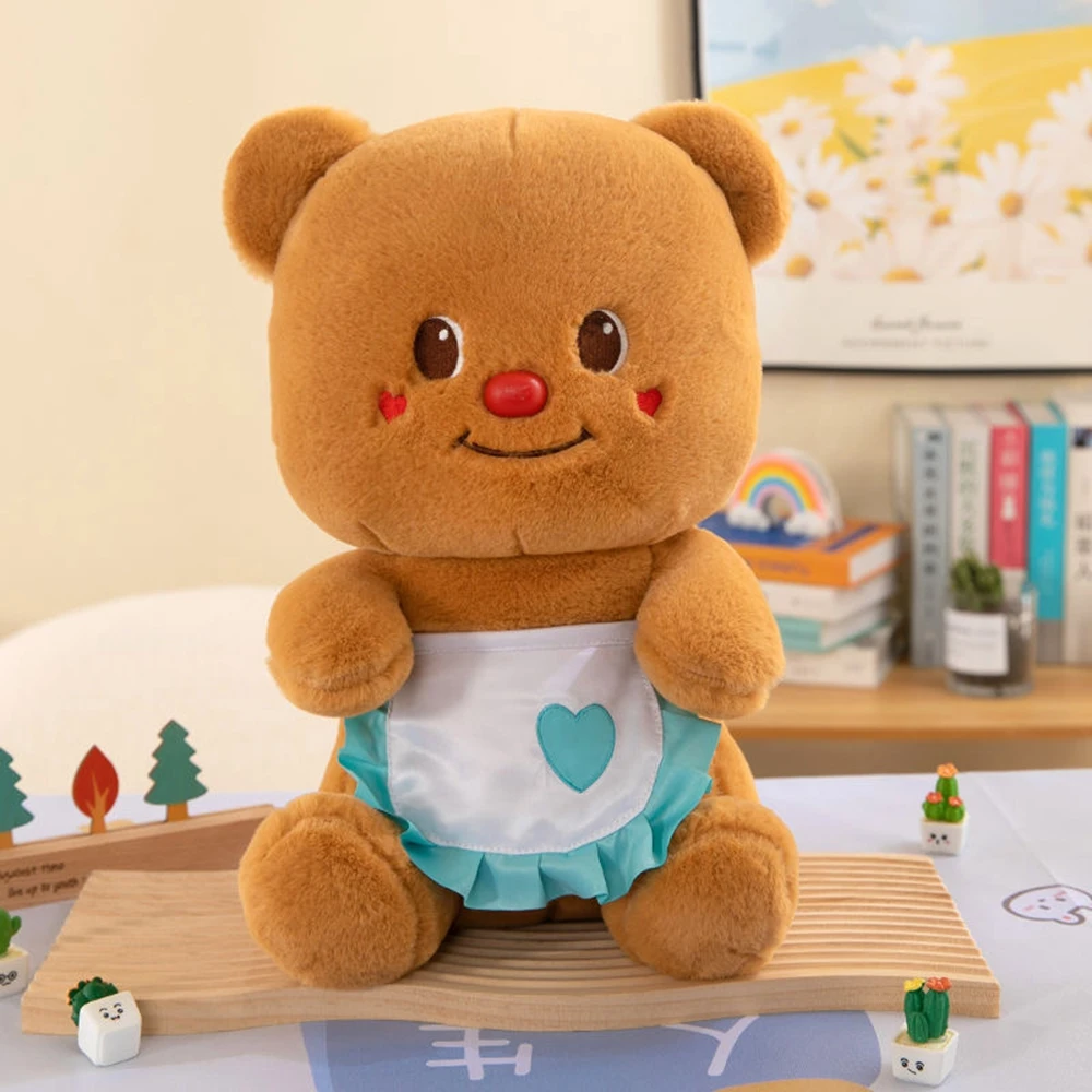 Peluche Ours Beurre Super Doux pour Enfants, Poupée Mignonne, Cadeau d'Anniversaire, Décoration d'Accompagnement pour Animaux de Compagnie, Coussin Confortable, 25cm