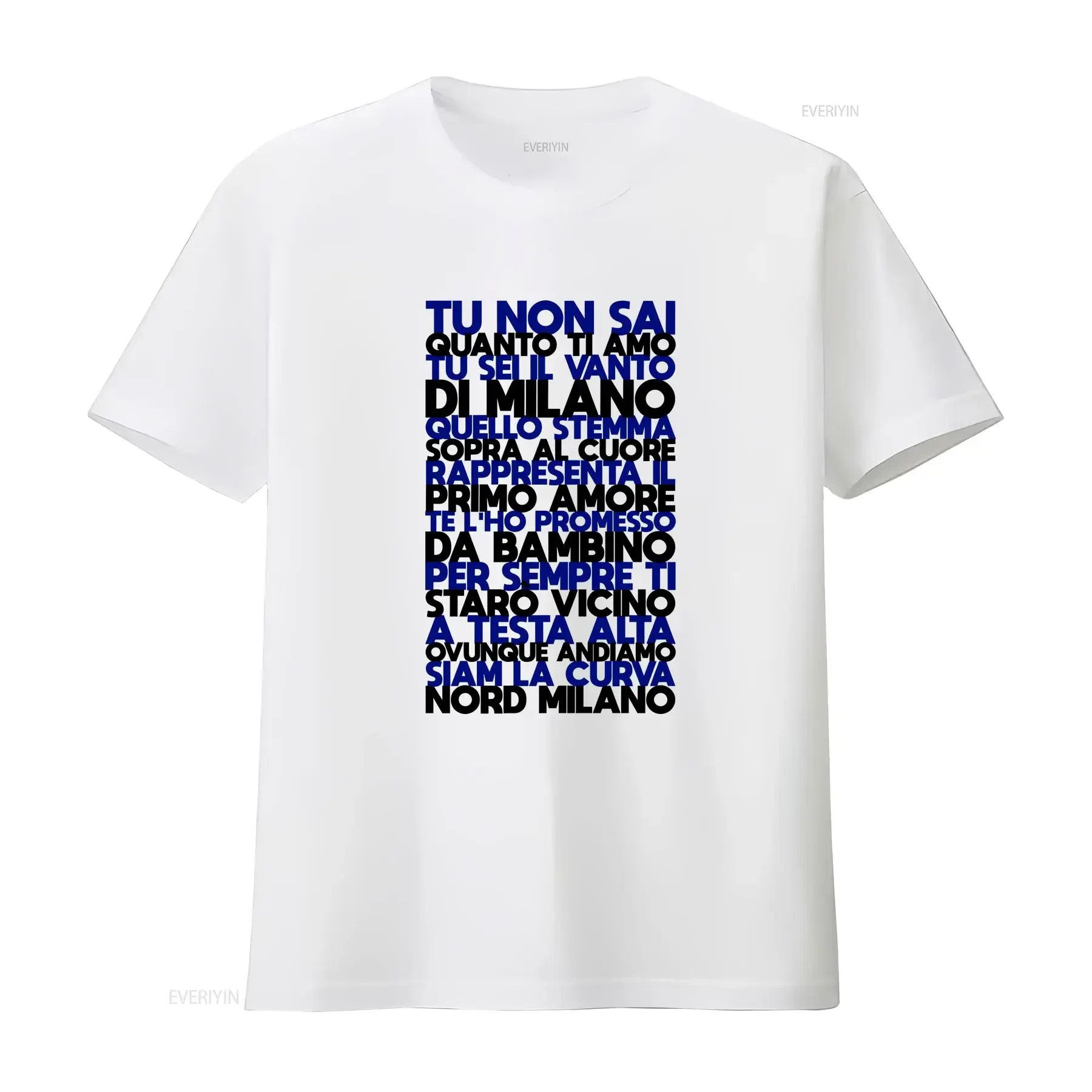 Camiseta Unissex Vintage Lavada Estilosa e Versátil do Inter de Milão - Presente para Fãs dos Nerazzurri - Lula, Não Sabe Quanto Te Amo