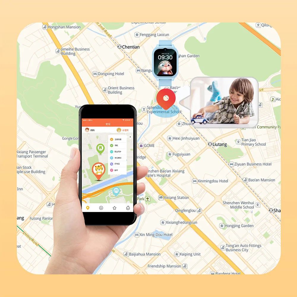 4G Kids Smartwatch SOS GPS Location Tracker Smart Watch For Kid Sim Card HD Video Call Camera Waterproof Smartwatch For Children