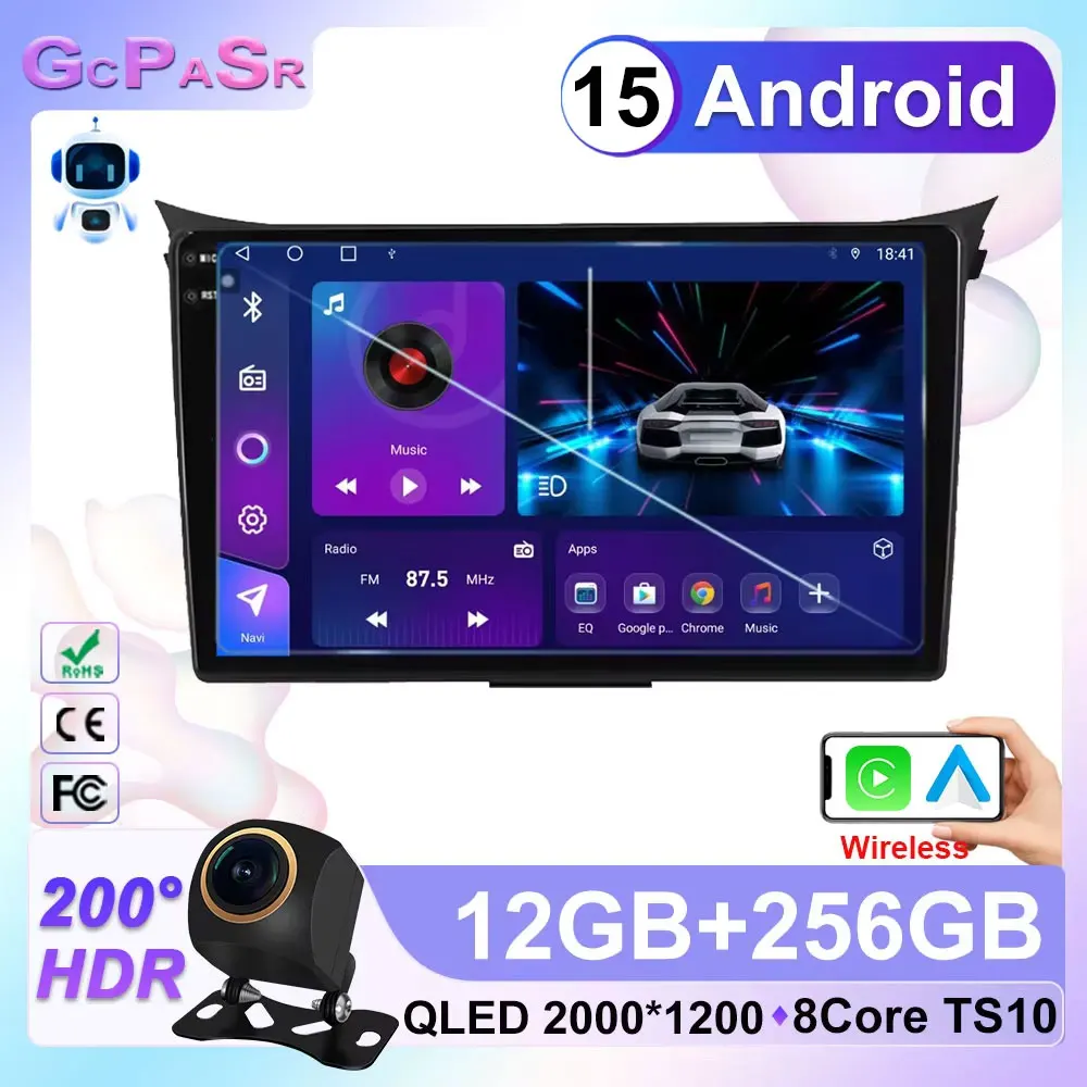 

Car Radio For Hyundai I30 Elantra GT 2011 - 2017 GPS Navigation Carplay Auto Stereo Intelligent System Android Multimedia Playe