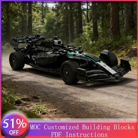 3429 PCS Sports Car Black replica V6 engine four-wheel MOC Customize Modular Building Block Popular DIY Boys Assembly Toy Gift