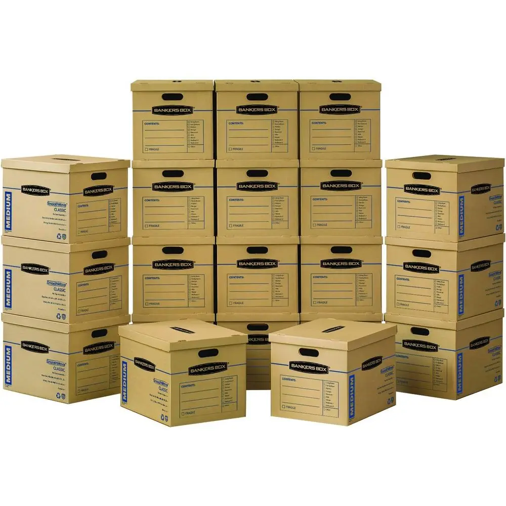 

20-Pack Sturdy Moving Boxes with Reinforced Handles, Easy Assembly, 19x14.5x15.5 Inches