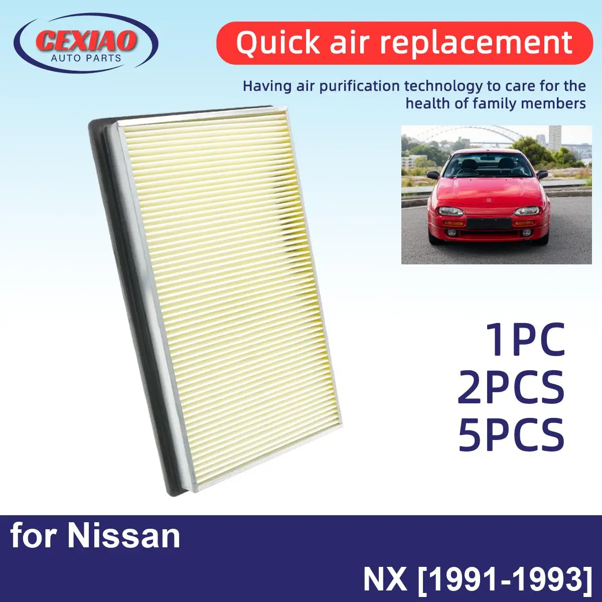 

Фильтр для двигателя для Nissan NX 1991-1993, высокоэффективный CA4309 25043775 2509216, 1 шт., 2 шт.