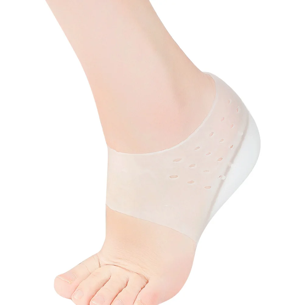 

Practical Insoles Half Heel Lift Inserts White Silicone Shoe Pads Lightweight Medical Grade Height Increaser For Sneakers Boots