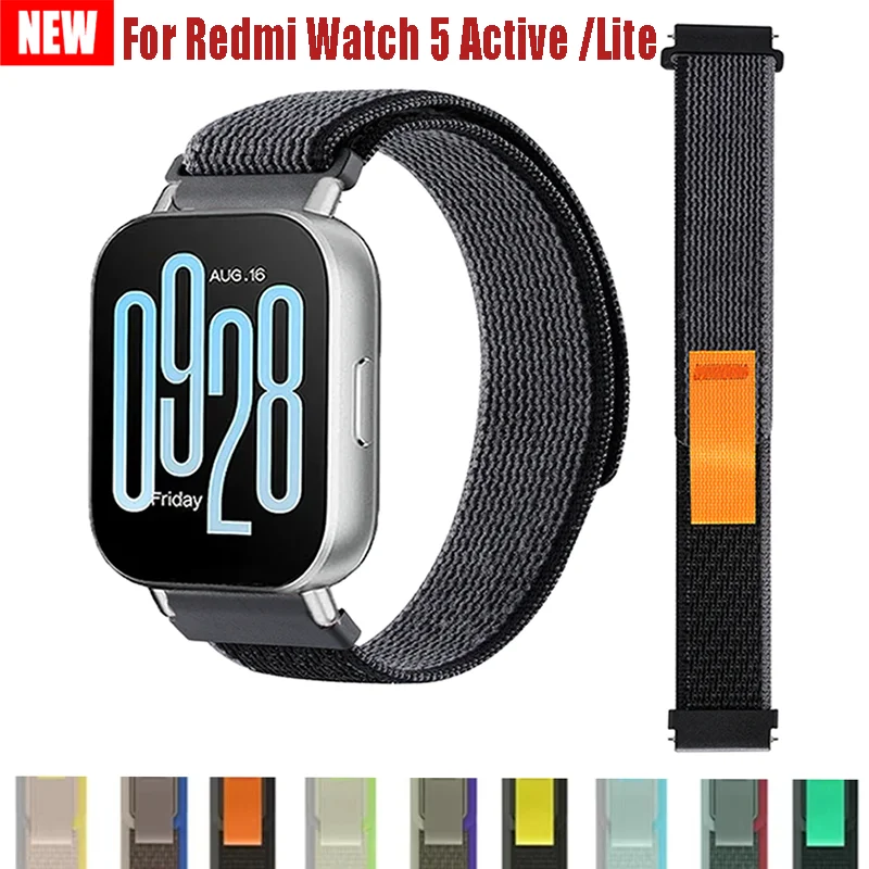 Trail Loop Band สําหรับนาฬิกา Redmi 5 Active Lite สายไนลอน Correa สร้อยข้อมือกีฬา ﻿ สําหรับ Xiaomi Redmi 5 Lite 5 อุปกรณ์เสริมที่ใช้งานอยู่