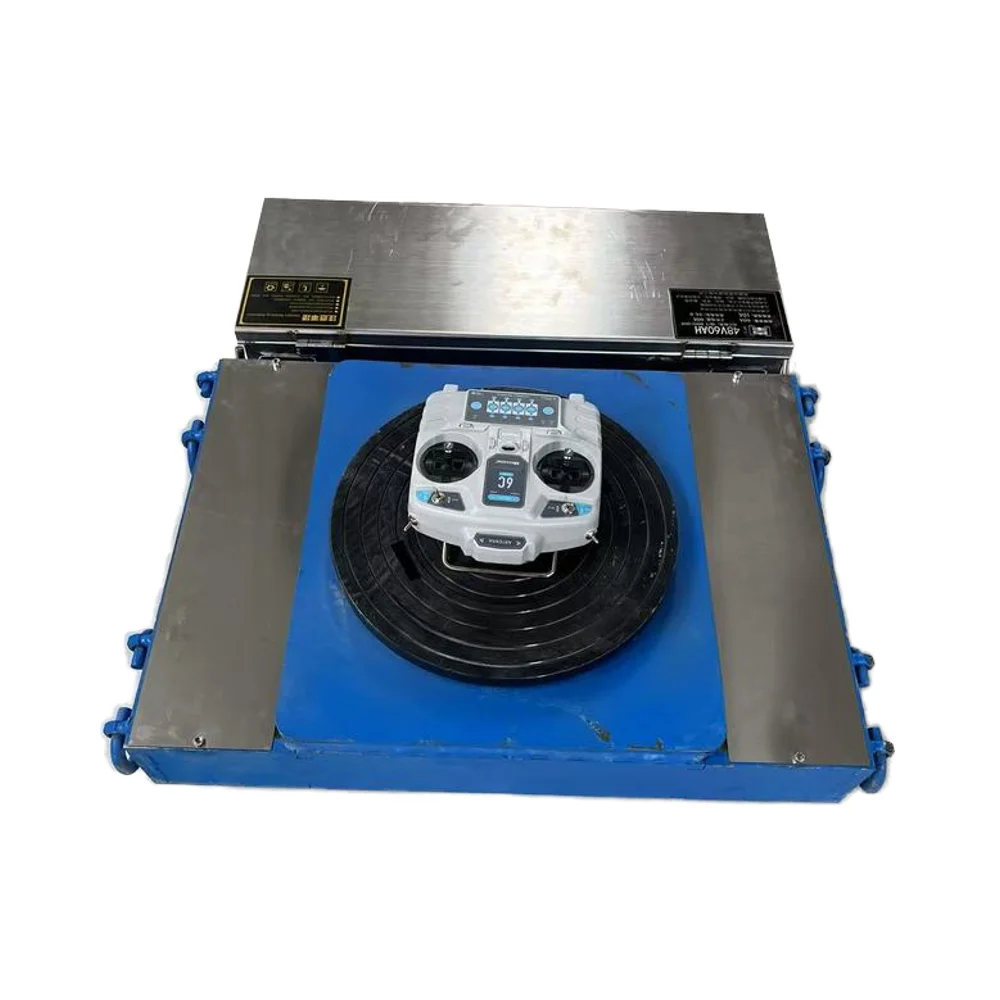 

Material Handling Electric Roller Trolley Moving Tank Trolley Cargo Skate With Remote Controller