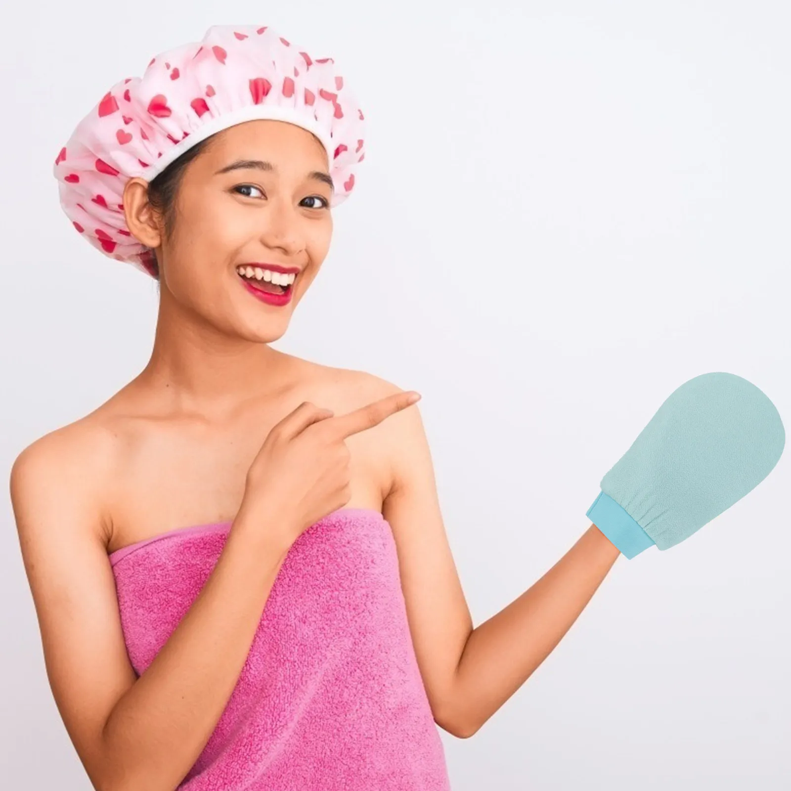 

2Pcs Exfoliating Bath Mittens Premium Natural Fiber Body Scrubber Gloves for Deep Cleansing Circulation Stimulation Travel