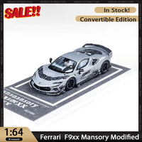 New In Stock MJ 1:64 Ferrari  F9xx Convertible Mansory Modified Edition Car Alloy Miniature Diecast Ornaments Custom Toys Kids