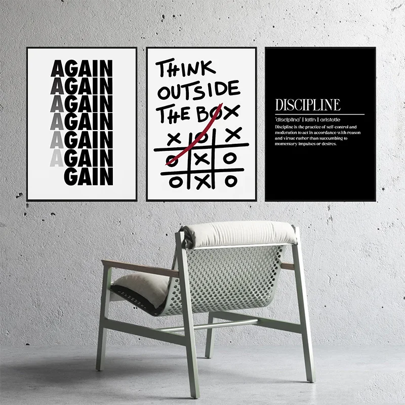 Modern Motivational Quotes Inspirational Discipline Art Poster Canvas Painting Wall Prints Picture for Living Room Home Decor
