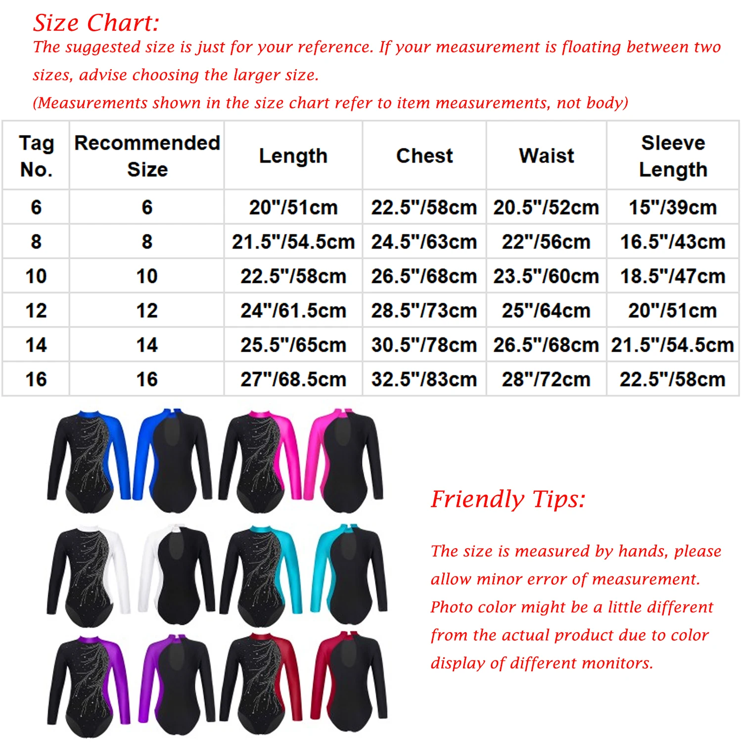 Ballet Dance Jumpsuit Gymnastics Leotard for Girls Kids Long Sleeve Rhinestone Full Body Unitard Workout Bodysuit Dancewear