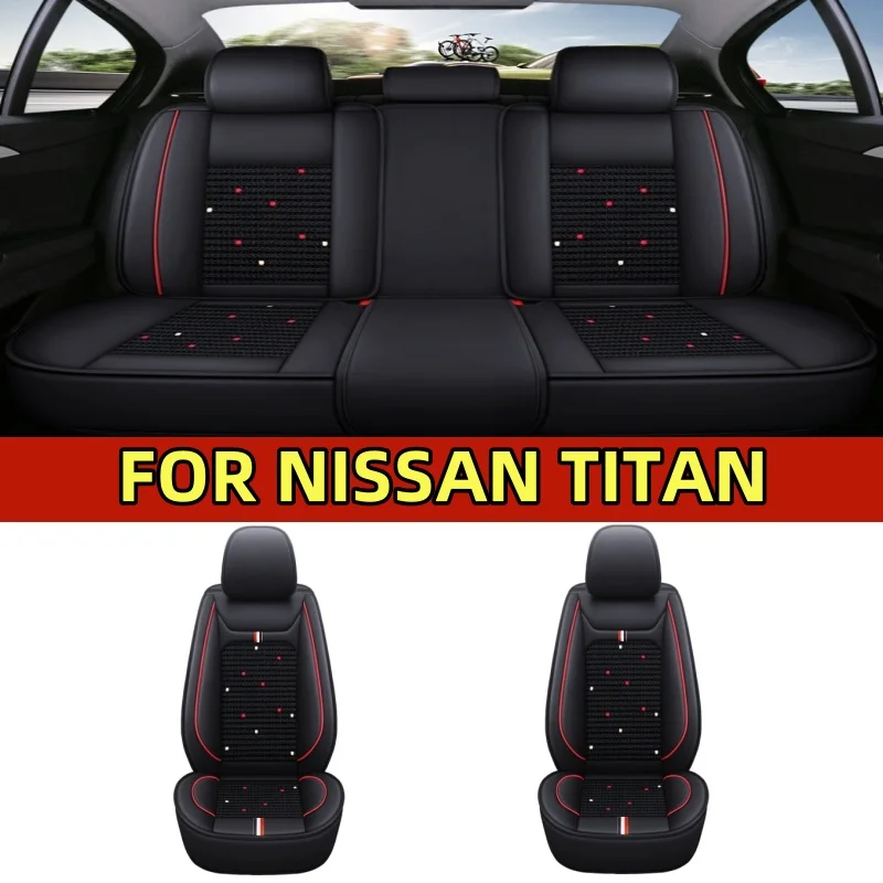 

Чехол на автомобильное сиденье NISSAN TITAN, полностью водонепроницаемая искусственная кожа, дышащее сращивание ледяного шелка, подходит для всех сезонов