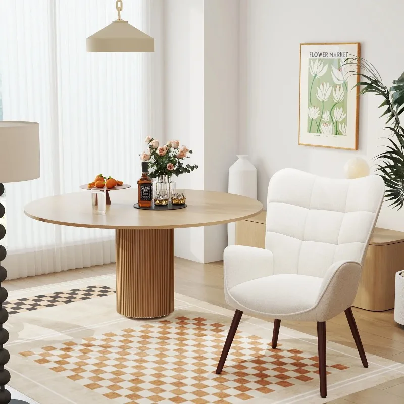 

Upholstered Side Chair Rustic High Back Dining Chair Armchair,