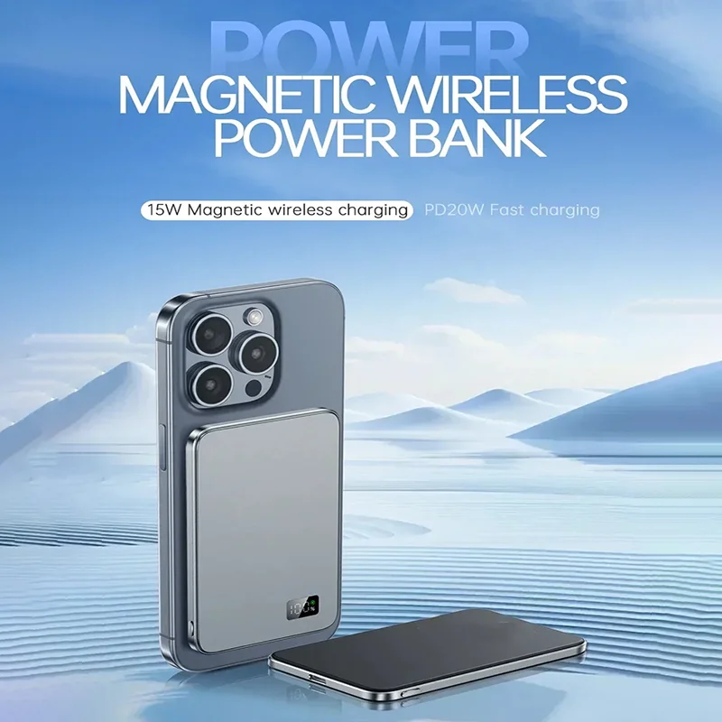 Lenovo Magnetic Wireless Power Bank 50000mAh PD22.5W Fast Charging Magsafe External Battery For iPhone Samsung view 6