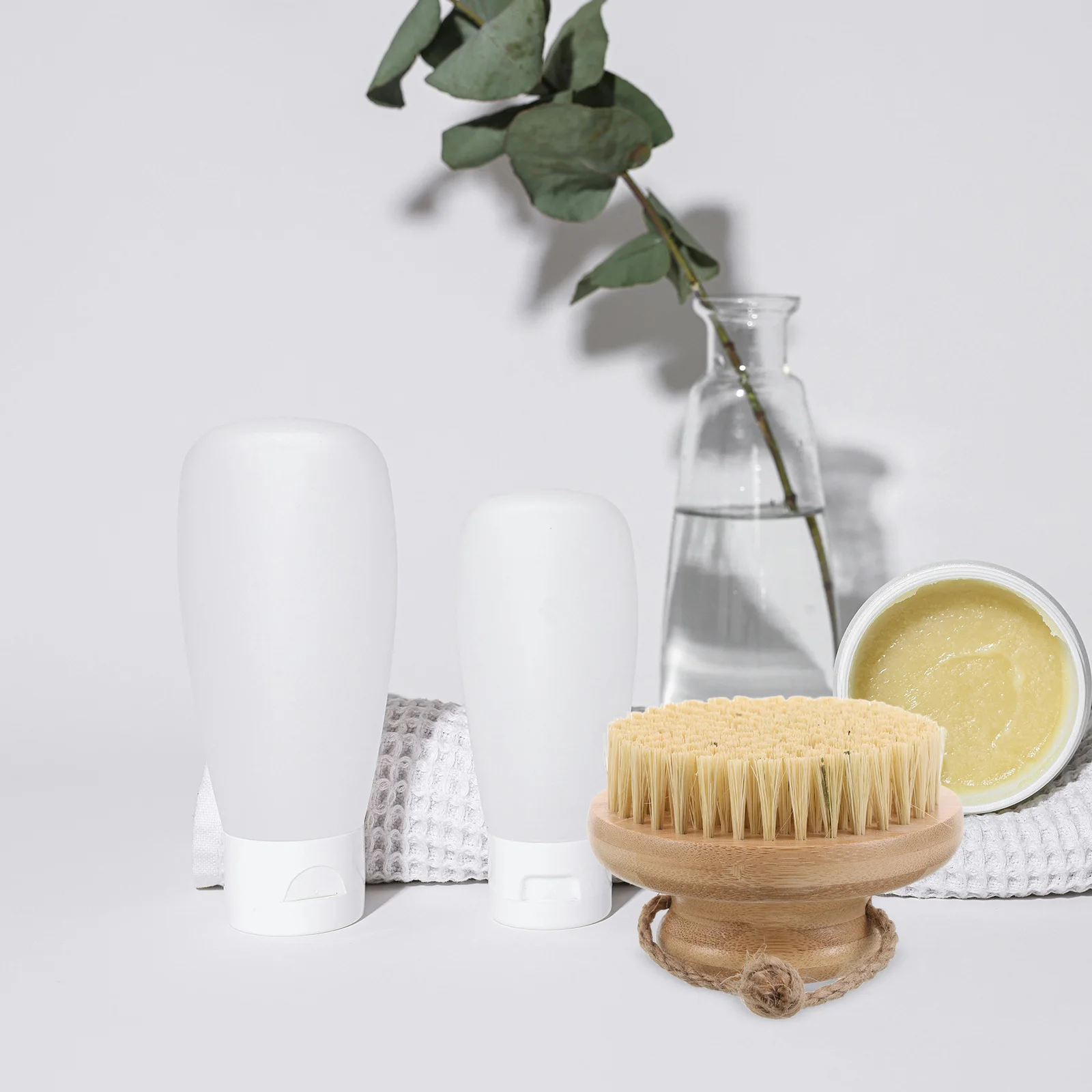 

Bamboo Sisal Bath Scrubber Dry Body Brush Shower Back Scrubber Exfoliating Brush Dead Skin Removal Massage Sisal Back Scrubbers