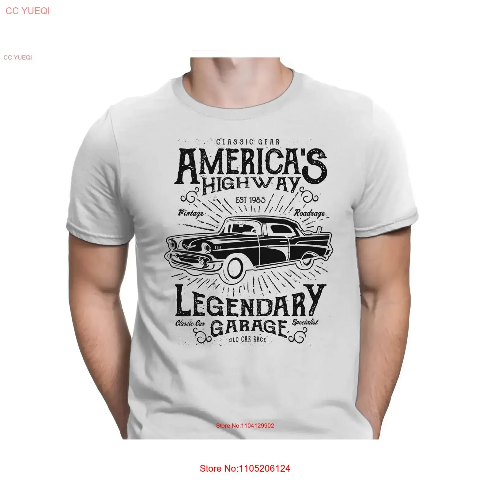 Americans Highway Men's Fun T Shirt Small to 4XL PAPAYANA vintage Washed streetwear Versatile designer clothes Breathable