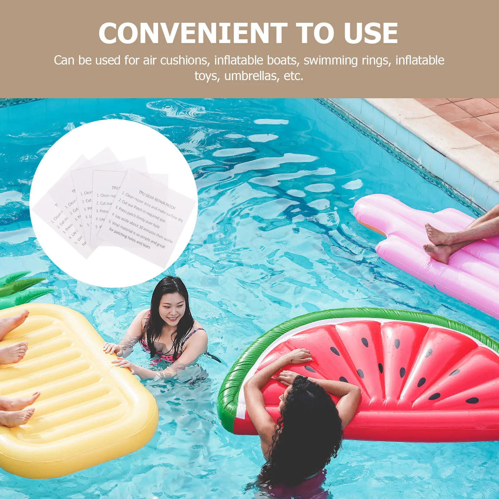 

25Pcs Waterproof Tpu Patch Self-Adhesive Repair Sticker for Tent Inflatable Boat Raincoat Backpack Leak Proof Fixing Tool