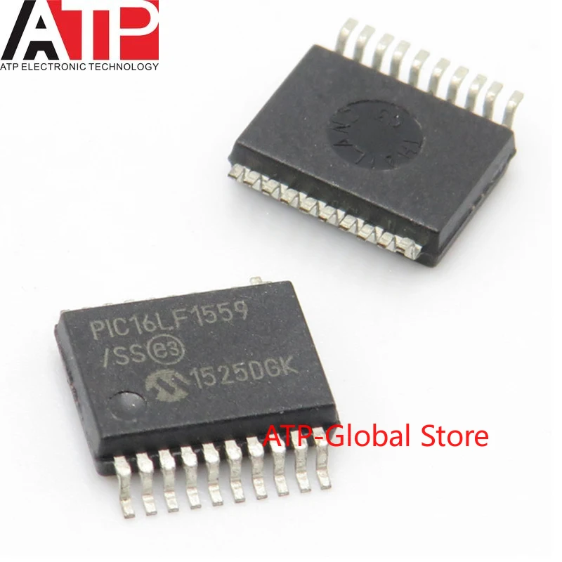 ATP-Global 1-50 PCS PIC16LF1559-I/SS SMD SSOP-20 16LF1559 8-bit Microcontroller-microcontroller Chip Brand New Original