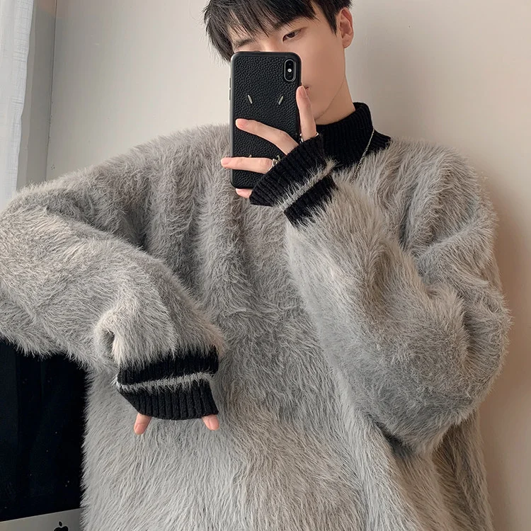 

Fur Collar Pullovers Custom Mens Beach Summer Holiday Vacation Light Thin Cool Fresh Air Stretchy Quick-Dry Moisture Athletic OL