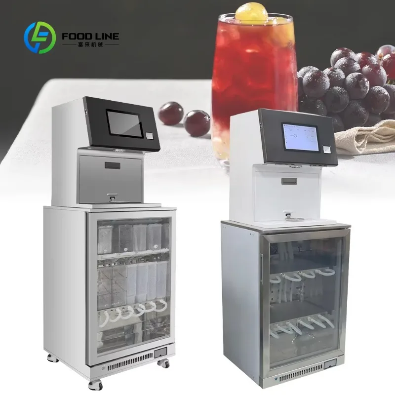 Customized Cabinet Automatic Bubble Tea Machine Maker Boba Cafe Design Pearl Milk Tea Machine Multi - Flavor for Restaurant