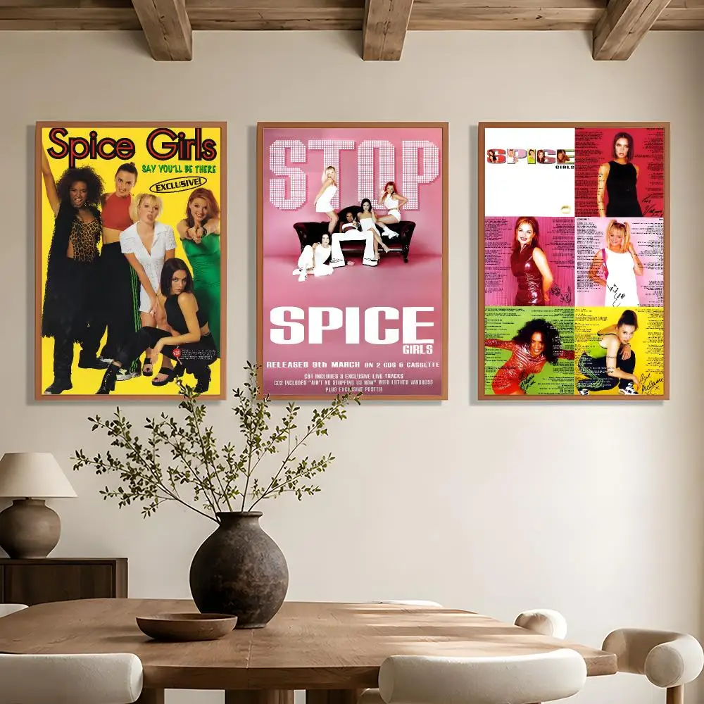 Pop Group S-Spice Girls Poster Wall Art Poster HD Waterproof PP Print Bedroom Living Room Office Decor Gift