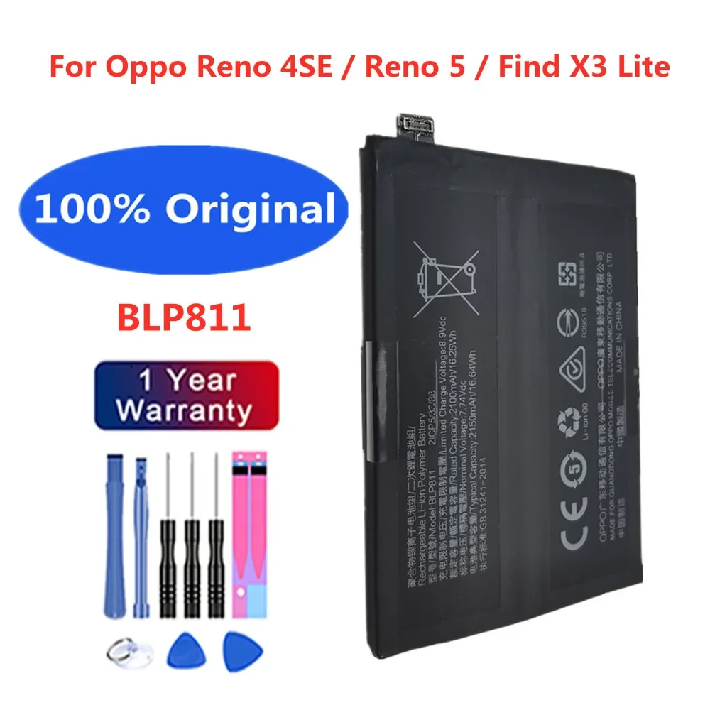 BLP811 4300mAh Original Battery For Oppo Find X3 Lite CPH2145 / Reno4 SE PEAT00 PEAM00 / Reno5 5G PEGM00 PEGT00 Phone Batteries