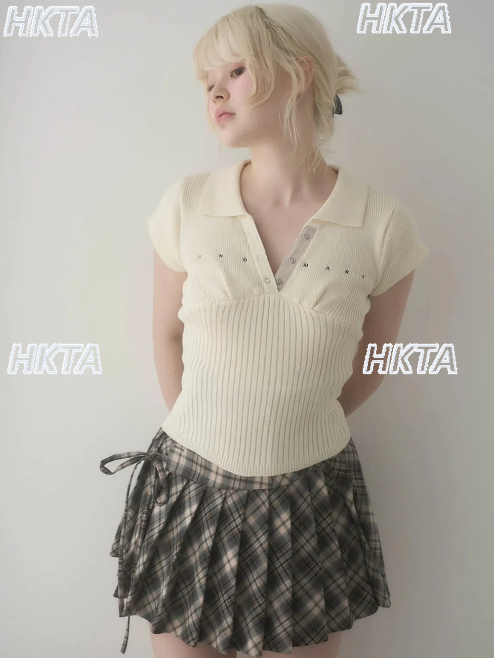 Gonna a pieghe a vita alta dimagrante in stile dolce giapponese Gonna corta casual sportiva per ragazze in stile college estivo da donna