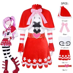 Anime One Cosplay Piecee Perona Costume Cos Spooky Princess Women Clothes Role Play Party Pink Wigs Dress Girl Outfits Cloak