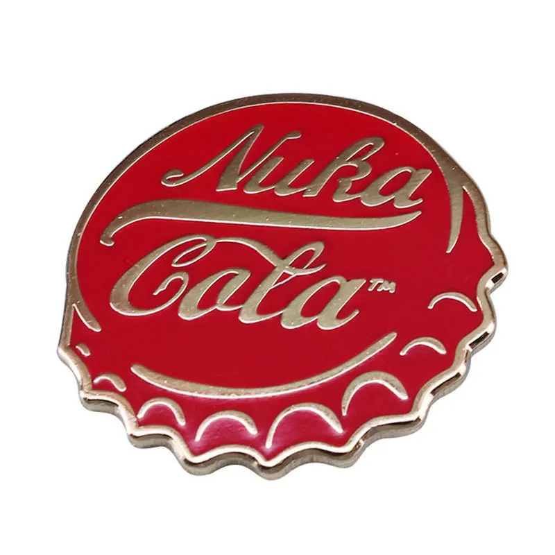 Nura Cola TM Enamel Pins Coke Bottle Cap Badges Lapel pins Brooches Women Men Jewelry Accessories For Gifts