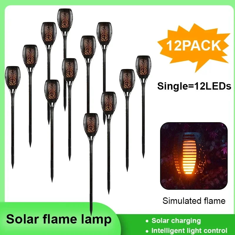 

Solar Flame Landscape Lights Outdoor Waterproof Led Solar Lights For Outside,Solar Torch Light With Flickering For Garden Decor