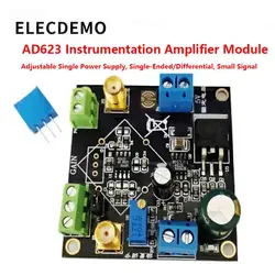 AD623 Module Instrumentation Amplifier Voltage Amplifier Module Adjustable Single Supply Single-Ended/Differential Small Signal