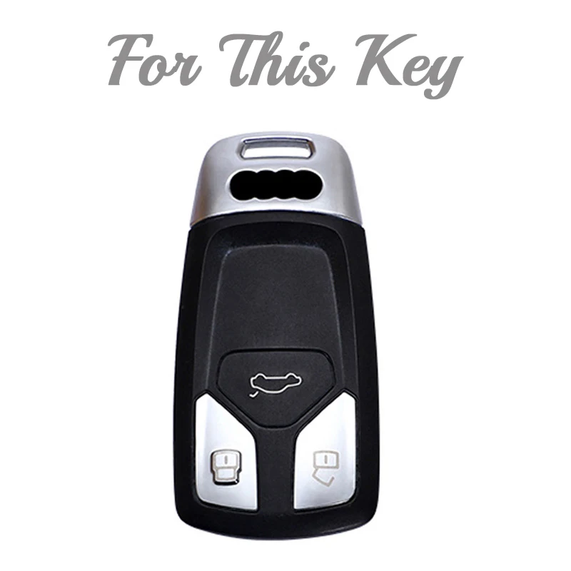 TPU Car Remote Key Cover Case for Audi A4 A4L A5 Q5 Q7 TT TTS 8S B9 2016 2017 2018 Auto Smart Key Shell Holder Fob Keychain