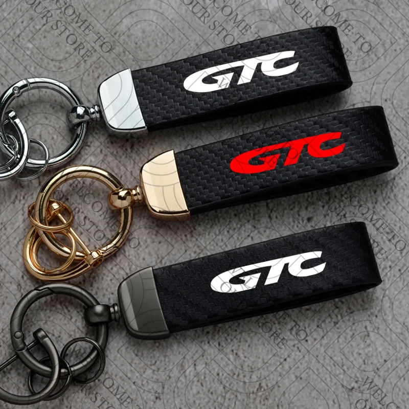 Para opel gtc logotipo insignia zafira adam astra mokka vxr gs movano carro de fibra carbono couro chaveiro personalizado presente