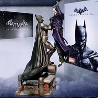 DC Anime Batman VS Joker Statue Action Figure Arkham Origins Model Toys Comic Bruce Wayne Joker Figurine With Base Decoration