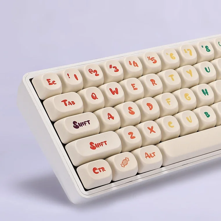 Skittles keycap MOA highly sublimation process PBT material personalized keycap 68/75/87/98/104