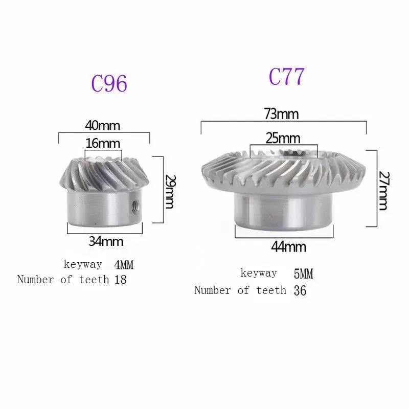 1Set Milling Machine Accessories Lifting Gear C77+C96 Helical Mill Gear Part