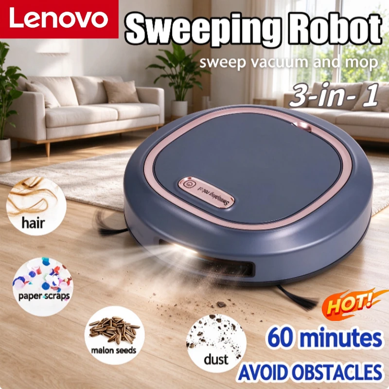 Robot Vacuum - Lenovo 3-in-1 Intelligent Automatic Sweeping Robot