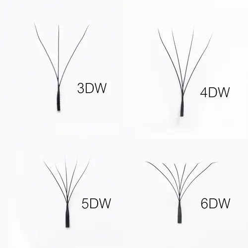 Imagen 2 del producto Supmacio 2D 3D 4D 5D W pestañas en forma de flor 0,10mm C/D rizo luz suave Natural pestañas individuales 3DW 4DW 5DW YY