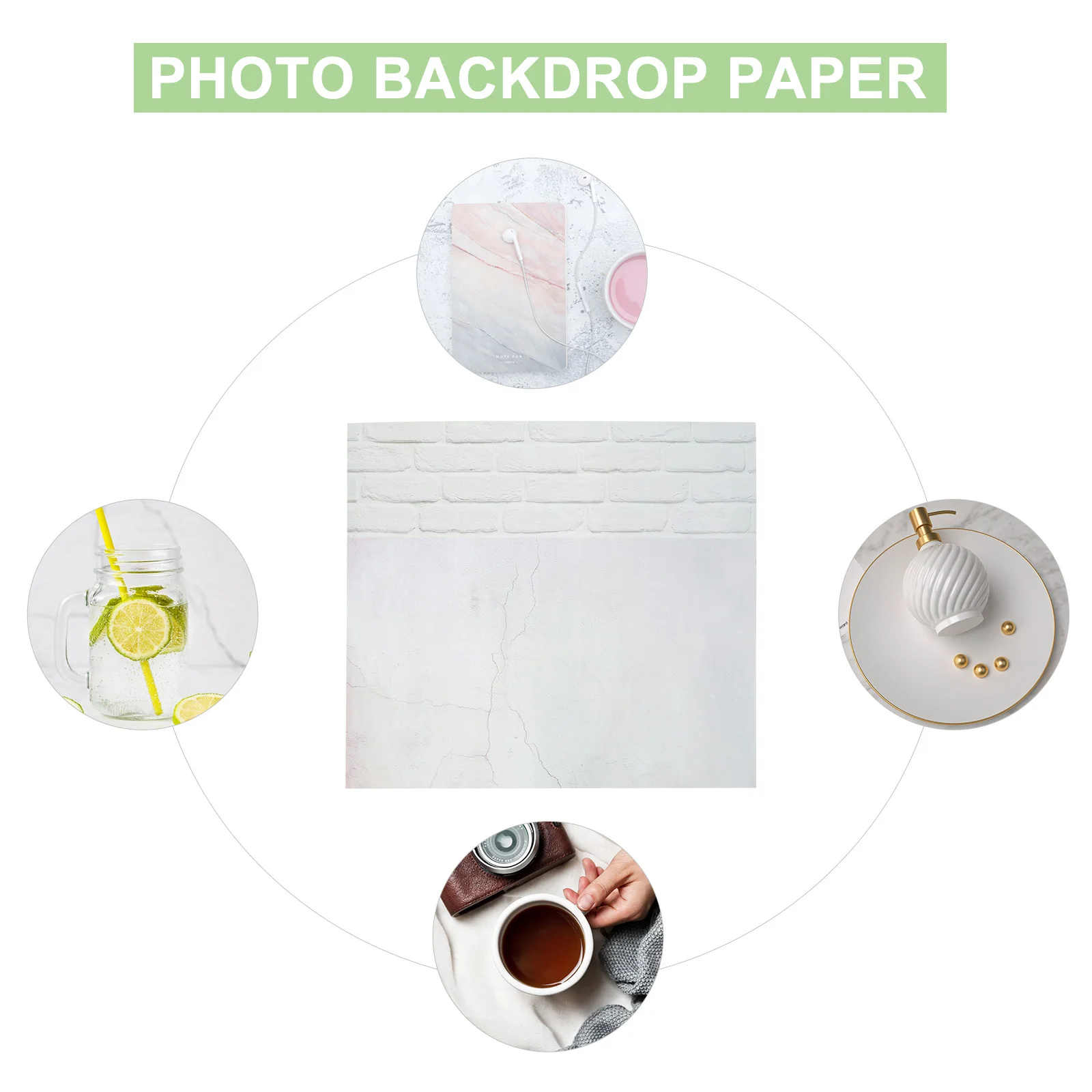 

Double-Sided Waterproof Brick Wall Texture Photography Background Paper for Photo Video Shoot Photography Paper Flat Lay Food