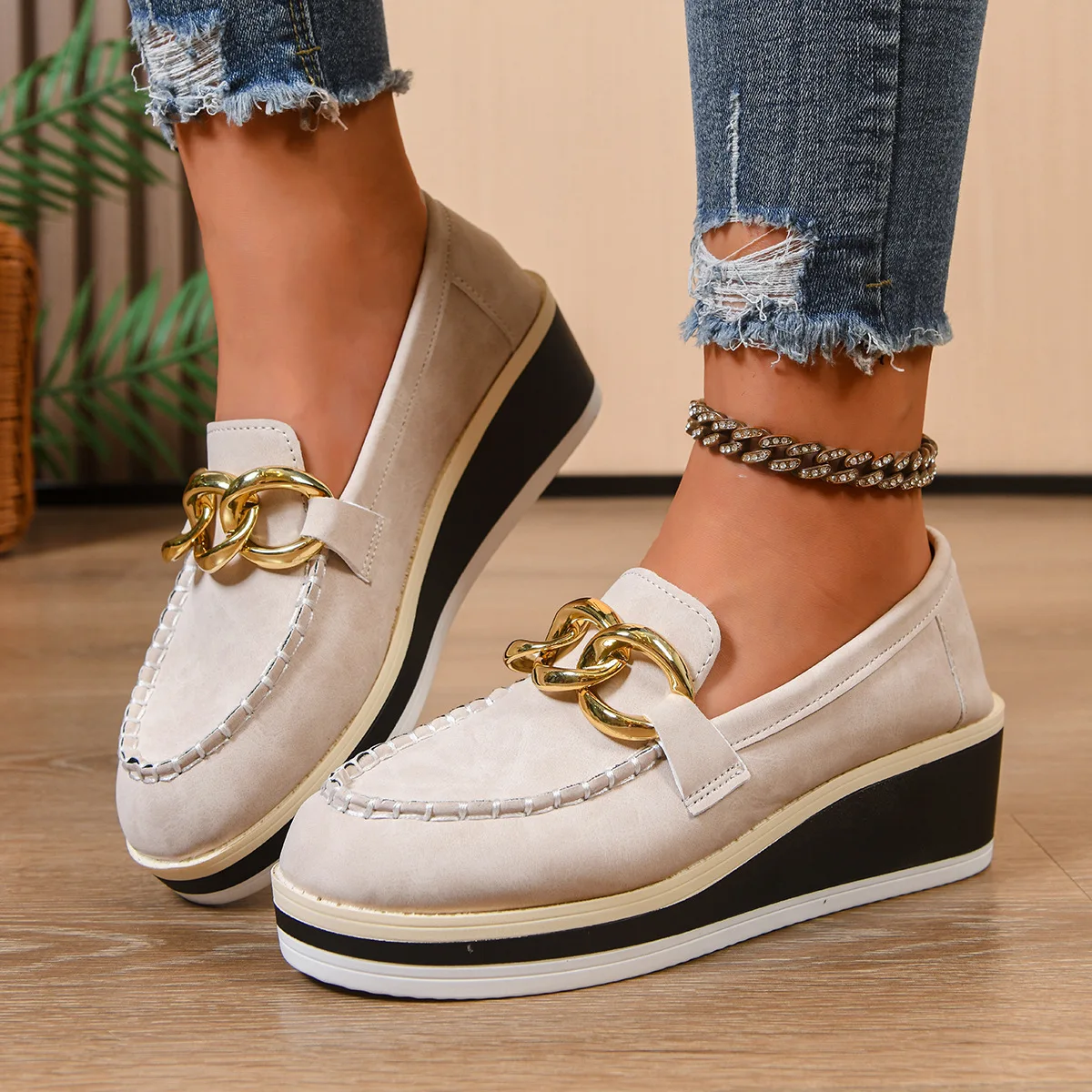 Women Platform Loafers Ladies  - đánh giá và giá Women'S Shoes Loafers Black
