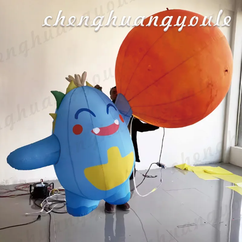 Inflatable monster holding lamp air model creative model outdoor playground shopping mall decorative props