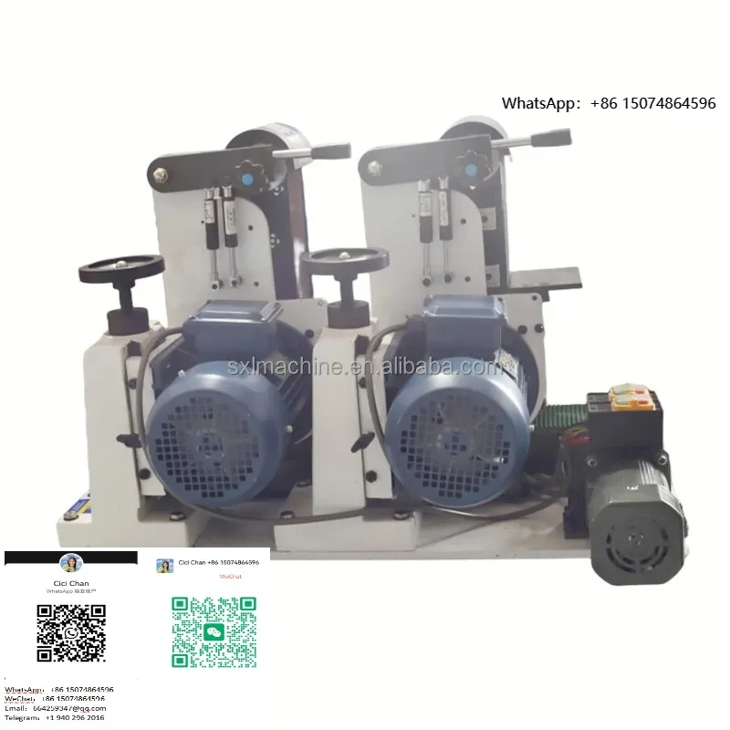 New Automatic Metal Single Sand Plane Drawing Polishing Machine Gearbox Motor 2.2KW Power Steel Double Sand Grinding Derusting